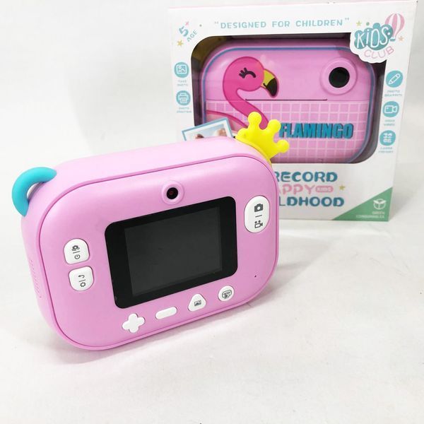 Детский фотоаппарат мгновенной печати YT008 PINK FLAMINGO с поддержкой microSD 00016284 фото