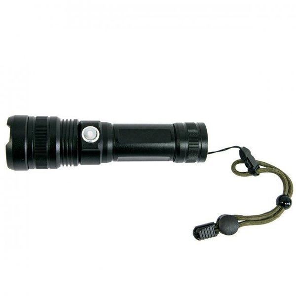 Ручной аккумуляторный светодиодный фонарь Police X-Balog BL-1827-P90 переносной с USB зарядкой оптическим зумом и металлическим корпусом + ремешок на руку 00022980 фото