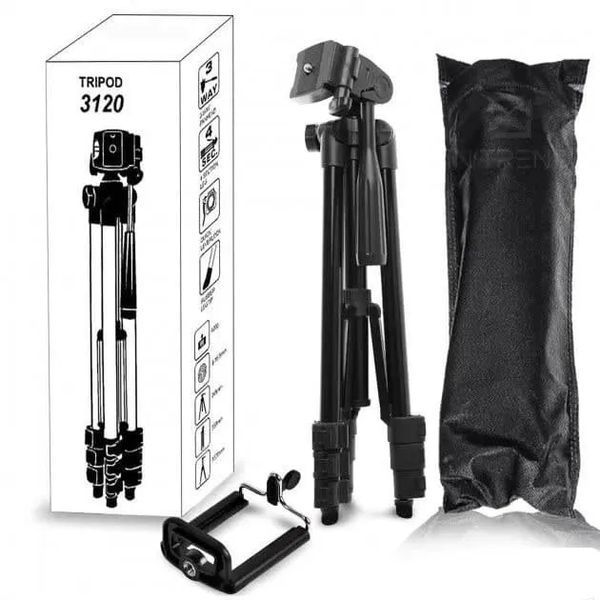 Штатив для телефону та фотоапарата Tripod 3120 PRO портативний трипод 0,35-1.02м висота 00012608 фото