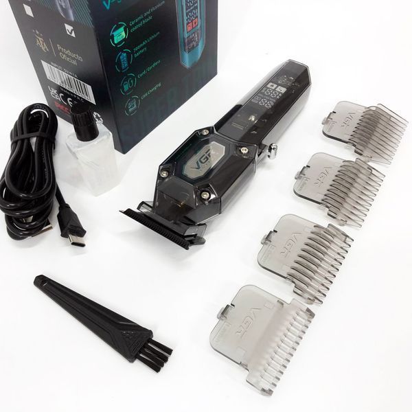 Аккумуляторная машинка для стрижки VGR V-900 с дисплеем, беспроводная для стрижки волос. Цвет: черный 00014565 фото