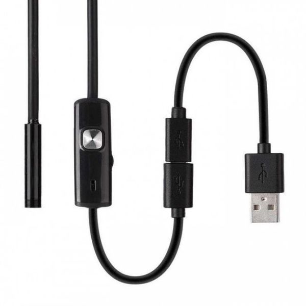 Камера эндоскоп с кабелем на 2 метра 7 мм USB/micro USB с подсветкой, Usb эндоскоп для андроид 00017259 фото