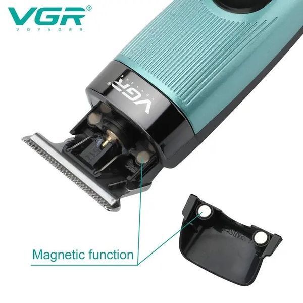 Бездротова машинка для стрижки волосся + 4 насадки, USB, VGR-975 / Акумуляторний триммер для волосся та бороди 00021663 фото