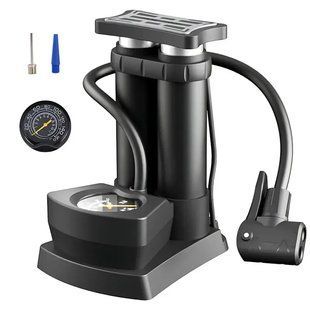 Портативный ножной насос с манометром Air pump AND 521-2414 Двухцилиндровый насос 00017138 фото
