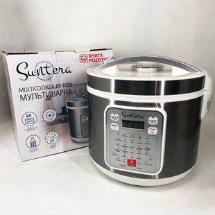 Мультиварка Suntera AS-1020 1000 Вт, Багатофункціональна мультиварка, скороварка пароварка мультиварка 00019690 фото