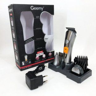 Набір для стрижки Pro Gemei GM-580 тример 7в1 для стрижки волосся, гоління бороди, для носа та вух, стайлер 00014365 фото