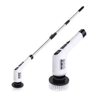 Электрическая щетка для уборки Cleaning Brush, набор 9 в 1, белая, товары для дома 00012895 фото