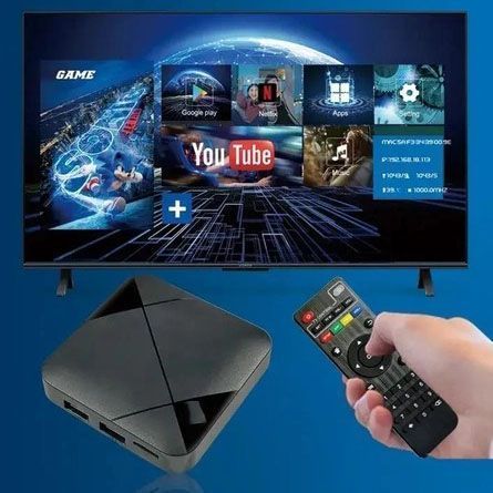 Игровая консоль приставка для телевизора 4K система Android TV 10 4G Wi-Fi HD с двумя джойстиками 00016317 фото