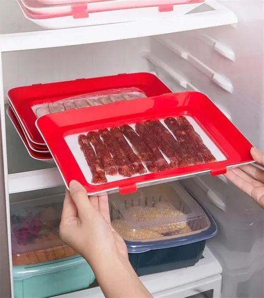 Розумний піднос для зберігання їжі Supretto з кришкою для нарізки та продуктів 00019230 фото