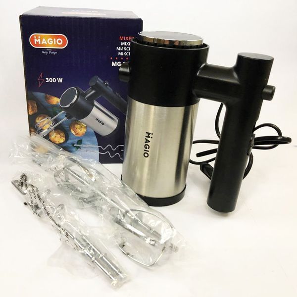 Миксер ручной MAGIO МG-231 300 Вт, миксер для взбивания, ручной миксер для кухни, миксер для кухни 00018869 фото