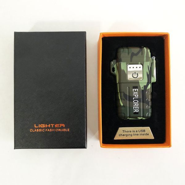 Запальничка імпульсна JL317 Explorer, Вітрозахисна запальничка, Запальничка юсб з гравіюванням 00023013 фото