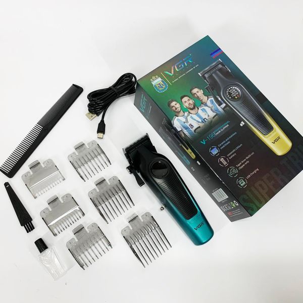 Акумуляторна машинка для стрижки vgr v-196 green 00014838 фото