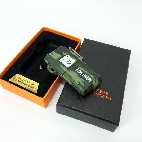 Запальничка імпульсна JL317 Explorer, Вітрозахисна запальничка, Запальничка юсб з гравіюванням 00023013 фото