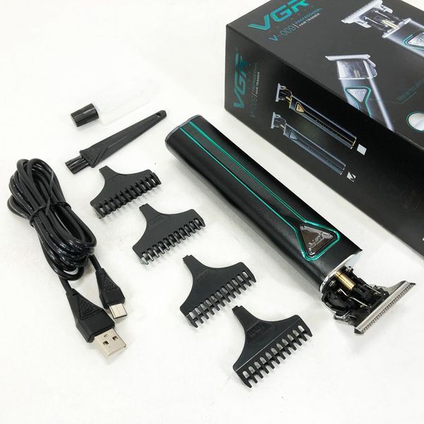 Професійна акумуляторна машинка для стрижки волосся VGR V-009 тример для бороди та вусів 00014495 фото