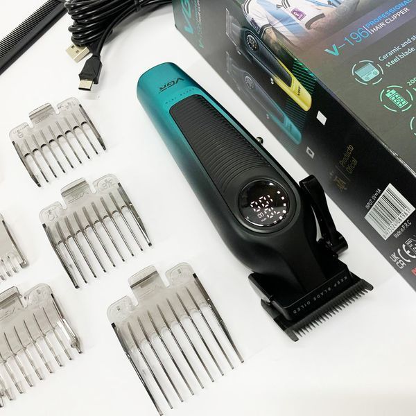 Акумуляторна машинка для стрижки vgr v-196 green 00014838 фото