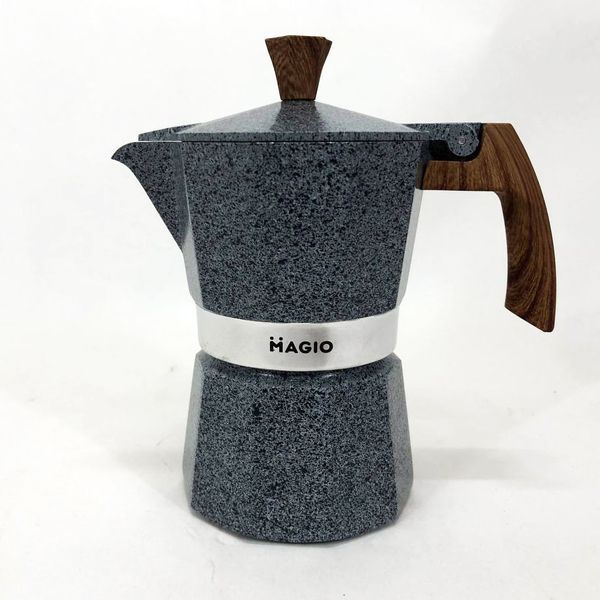 Гейзерная кофеварка Magio MG-1010 150 мл, гейзерная кофеварка для плиты, кофейник гейзерный 00019910 фото