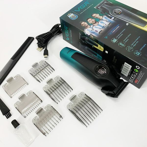 Акумуляторна машинка для стрижки vgr v-196 green 00014838 фото