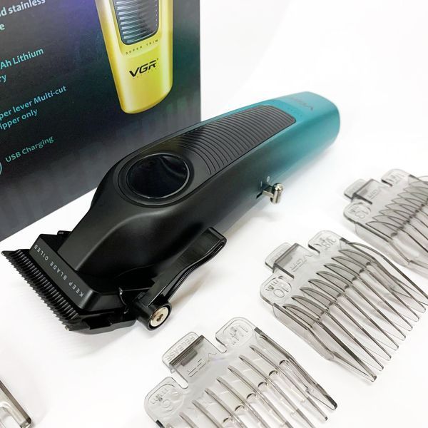 Акумуляторна машинка для стрижки vgr v-196 green 00014838 фото