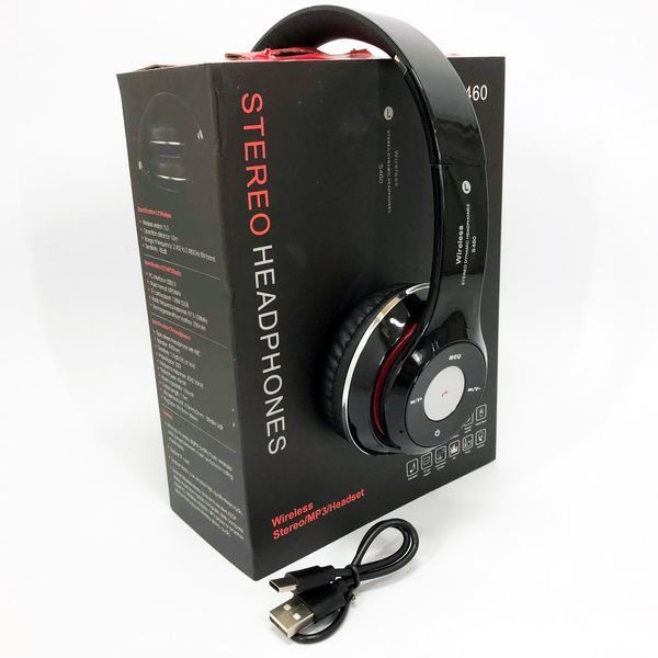 Беспроводные наушники S460 Bluetooth black с MP3 плеером черный 18-20000 Гц, Беспроводные блюз наушники 00023815 фото