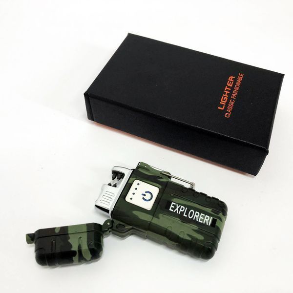 Запальничка імпульсна JL317 Explorer, Вітрозахисна запальничка, Запальничка юсб з гравіюванням 00023013 фото