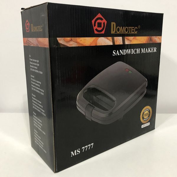 Сэндвичница DOMOTEC MS-7777, Электробутербродница, Сендвичница мультипекарь, Бутербродница электрическая 00018635 фото
