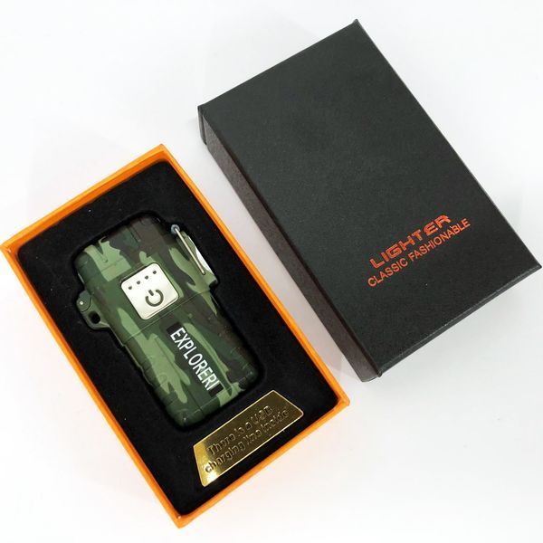Запальничка імпульсна JL317 Explorer, Вітрозахисна запальничка, Запальничка юсб з гравіюванням 00023013 фото