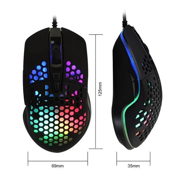 Мышка компьютерная игровая проводная UKC RX M802 с RGB LED подсветкой 00018134 фото