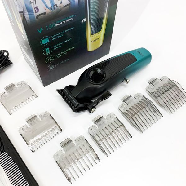 Акумуляторна машинка для стрижки vgr v-196 green 00014838 фото