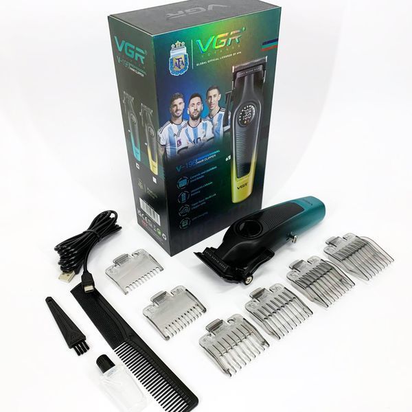 Акумуляторна машинка для стрижки vgr v-196 green 00014838 фото