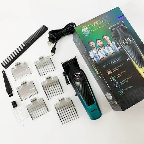Акумуляторна машинка для стрижки vgr v-196 green 00014838 фото