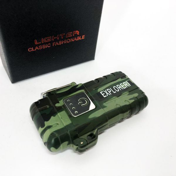 Запальничка імпульсна JL317 Explorer, Вітрозахисна запальничка, Запальничка юсб з гравіюванням 00023013 фото