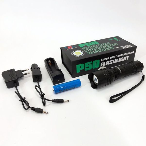 Кишеньковий тактичний ліхтар Bailong BL-8900-P50 акумуляторний ліхтар 12 та 220 Вт, кишеньковий міні ліхтар 00022896 фото