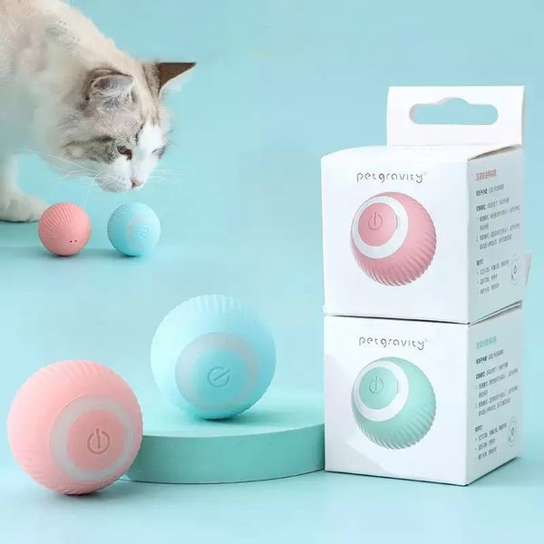 Іграшка для кішки USB smart м'яч-кулька PetGravity з хаотичним рухом та світловою панеллю 00021987 фото