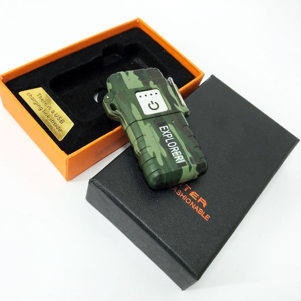 Запальничка імпульсна JL317 Explorer, Вітрозахисна запальничка, Запальничка юсб з гравіюванням 00023013 фото