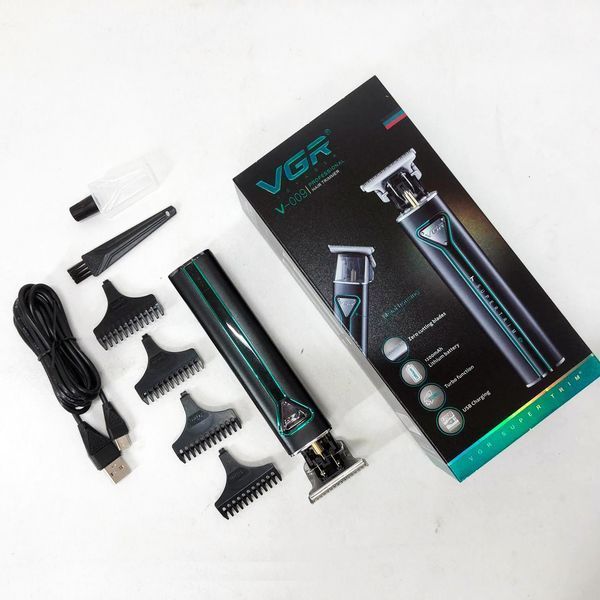 Професійна акумуляторна машинка для стрижки волосся VGR V-009 тример для бороди та вусів 00014495 фото
