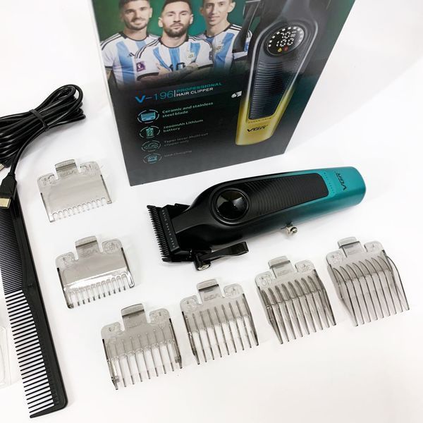 Акумуляторна машинка для стрижки vgr v-196 green 00014838 фото
