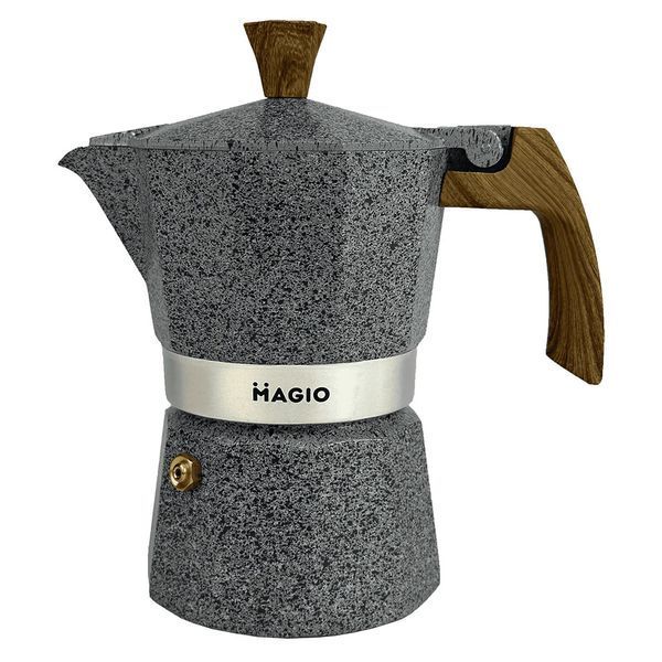 Гейзерная кофеварка Magio MG-1010 150 мл, гейзерная кофеварка для плиты, кофейник гейзерный 00019910 фото
