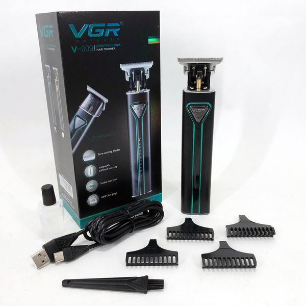 Професійна акумуляторна машинка для стрижки волосся VGR V-009 тример для бороди та вусів 00014495 фото