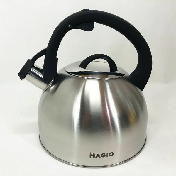 Чайник Magio MG-1192 2.5 л со свистком, металический чайник из нержавейки, чайники для плит 00018778 фото