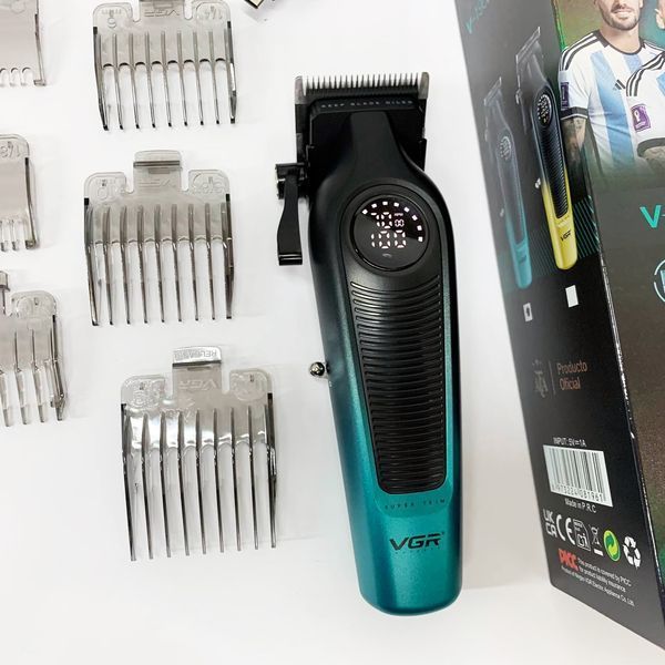 Акумуляторна машинка для стрижки vgr v-196 green 00014838 фото