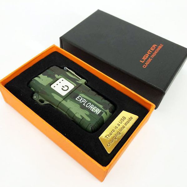 Запальничка імпульсна JL317 Explorer, Вітрозахисна запальничка, Запальничка юсб з гравіюванням 00023013 фото