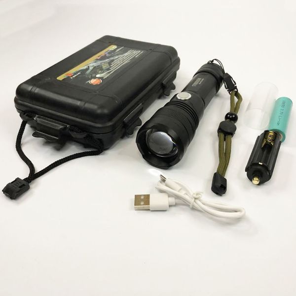 Ліхтар P512-HP50, ЗУ micro USB, 1x18650/3xAAA, zoom, потужний ручний ліхтарик, кишеньковий міні ліхтар 00023306 фото