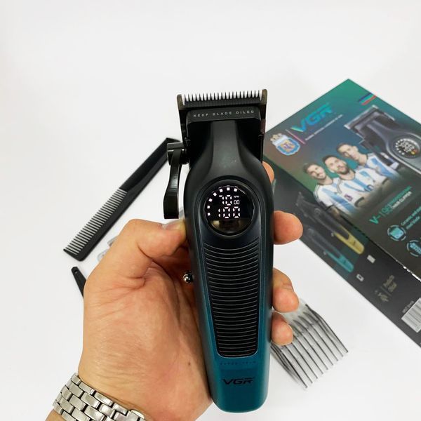 Акумуляторна машинка для стрижки vgr v-196 green 00014838 фото