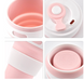 Складана силіконова склянка Collapsible Coffee Cup з кришкою 350 мл 00020535 фото 3