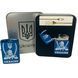 Дуговая электроимпульсная USB зажигалка Украина (металлическая коробка) HL-449. Цвет: синий 00023035 фото 19