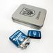 Дуговая электроимпульсная USB зажигалка Украина (металлическая коробка) HL-449. Цвет: синий 00023035 фото 4