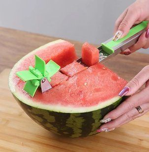 Приспособления для нарезки арбуза и дыни SUNROZ Watermelon Slicer чем-слайсер Зеленый 00024405 фото
