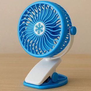 Аккумуляторный мини-вентилятор с прищепкой, USB, LY-582 / Настольный вентилятор / Вентилятор на стол 00018565 фото