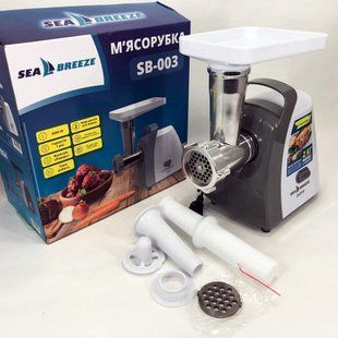 М'ясорубка SeaBreeze SB-003, електрична м'ясорубка з насадками, багатофункціональна електрична. 00019604 фото