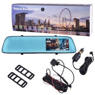 Автомобильный видеорегистратор-зеркало L-9003 4,3 TOUCH SCREEN 2 камеры 1080P Full HD 00017029 фото