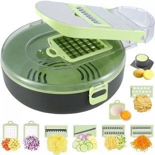 Овощерезка с контейнером Vegetable Cutter 9 в 1 00020584 фото